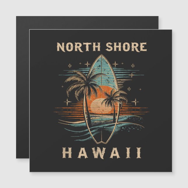 Surfbrädare North Shore Hawaii  (Fram/baksida)
