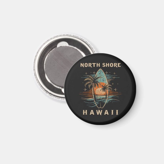 Surfbrädare North Shore Hawaii  Magnet (Front/Back)