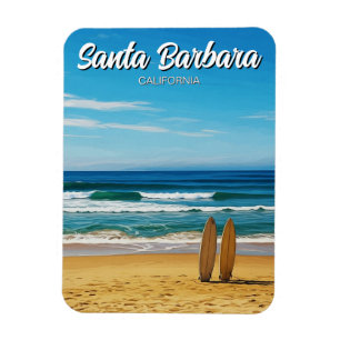 Surfbrädor i Santa Barbara Kalifornien Magnet