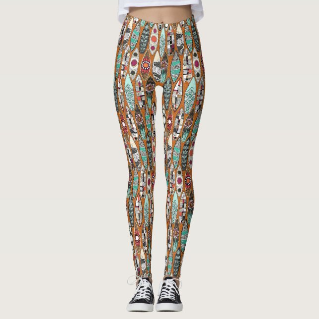 surfbrädor, orange leggings (Framsida)