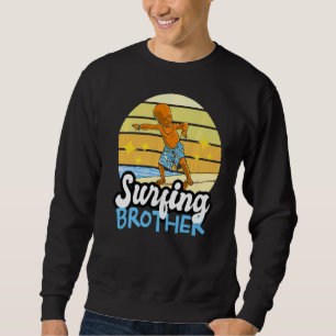 Surfbror på Vågar vid stranden för Sibl Lång Ärmad Tröja