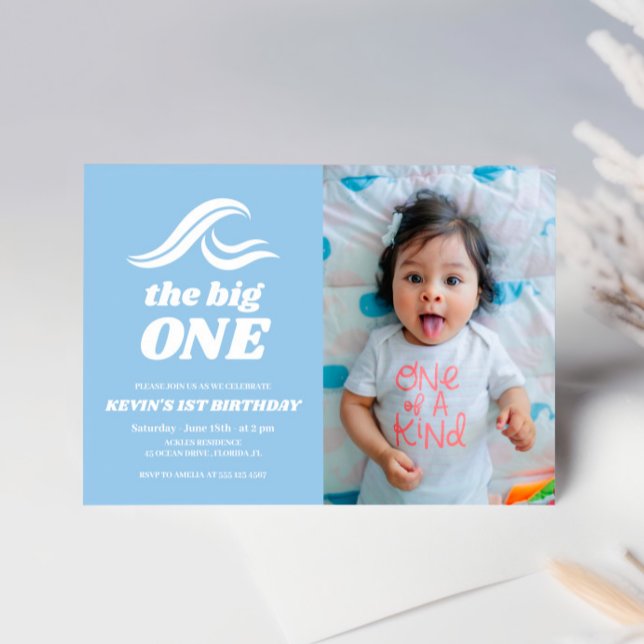 Surfdagen, det stora enfoto inbjudningar (Skapare uppladdad)