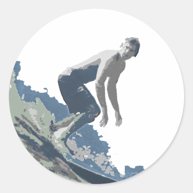 Surfdekal Runt Klistermärke (Framsida)