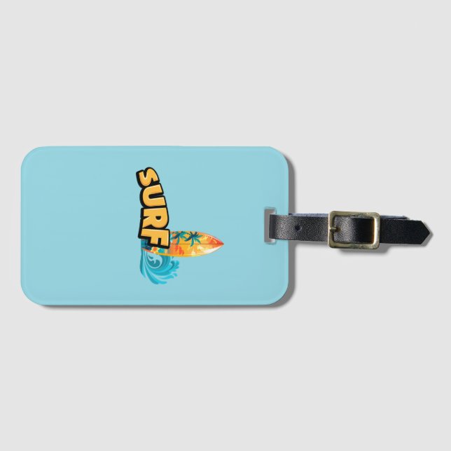 Surfduk för surfälskare  bagagebricka (Framsida horisontal)