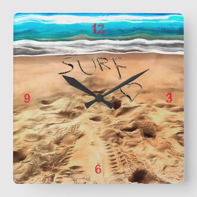 Surfdukar, köldkammare fyrkantig klocka (Framsida)