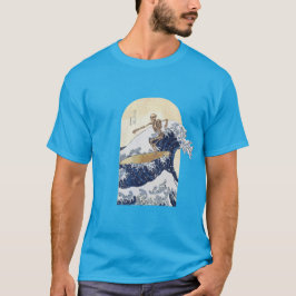 Surfeando la gran ola de kanagawa t shirt
