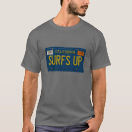 Surfens är uppe Retro 1969 California Registrering T Shirt