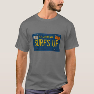 Surfens är uppe Retro 1969 California Registrering T Shirt