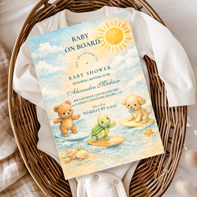Surfens Dag Barnkalas Inbjudningar (Skapare uppladdad)