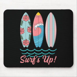 Surfens dag! Söt surfbräda sommar strand Hawaii vå Musmatta