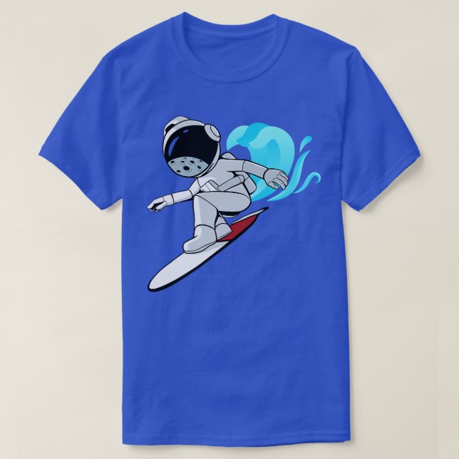 Surfer Astronaut Surfing Space T Shirt (Design framsida)