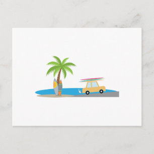Surfer Beach Vykort