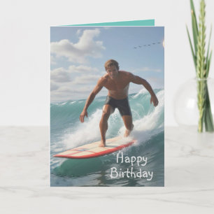 Surfer Birthday Kort
