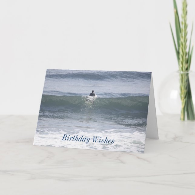 Surfer Birthday Önskemål Card Kort (Framsida)