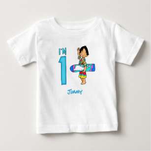 Surfer Boy 1st Birthday Baby T-Shirt