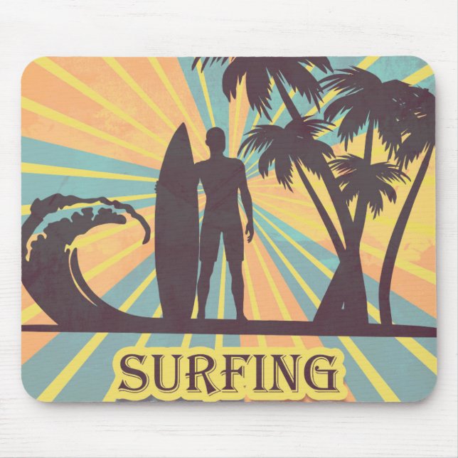 Surfer Boy Mouse Pad Musmatta (Framsidan)