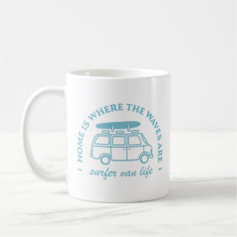 Surfer camper van life road resa surfingofferter kaffemugg