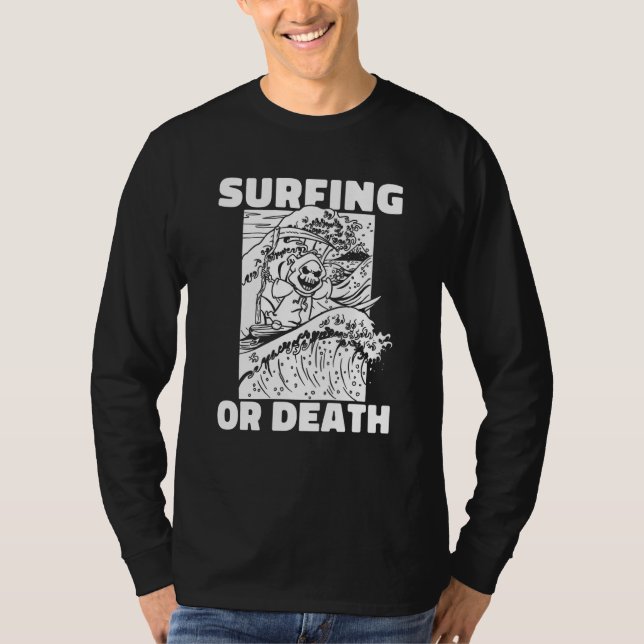 Surfer Death Waves  Surfboard Surfrider Surfing 4t T Shirt (Framsida)