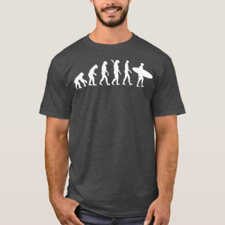 Surfer Evolution Surfboard Surfing Funny Retro T Shirt
