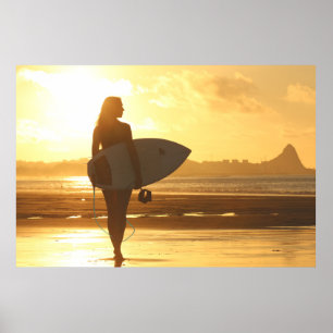 Surfer flicka poster