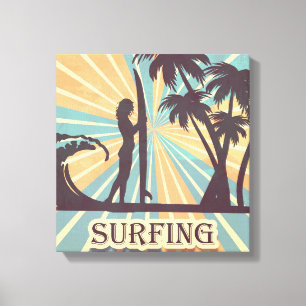 Surfer Girl Canvas Art