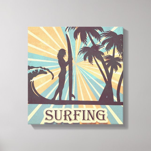 Surfer Girl Canvas Art (Framsida)