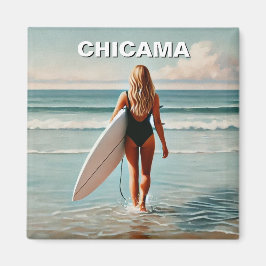 Surfer Girl Chicama Peru Magnet