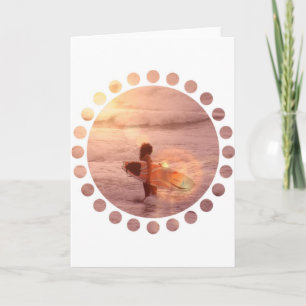 Surfer Girl Greeting Card Kort