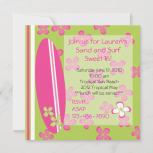 Surfer Girl Inbjudningar