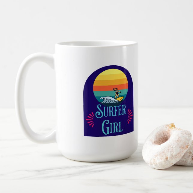 Surfer Girl Kaffemugg (Med munk)