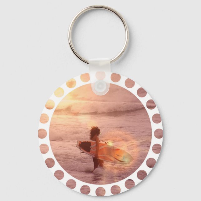 Surfer Girl Keychain Nyckelring (Framsida)