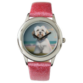 Surfer Girl Maltese Terrier Hund eWatch Watch Watc Armbandsur