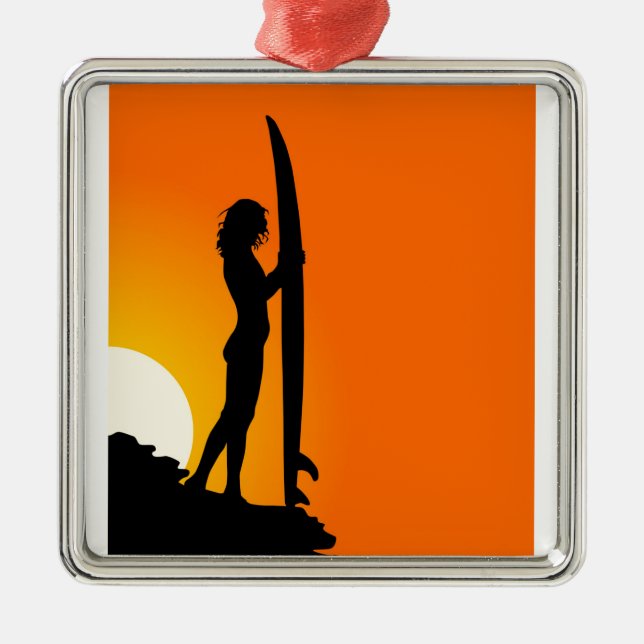Surfer Girl Ornament (Framsidan)