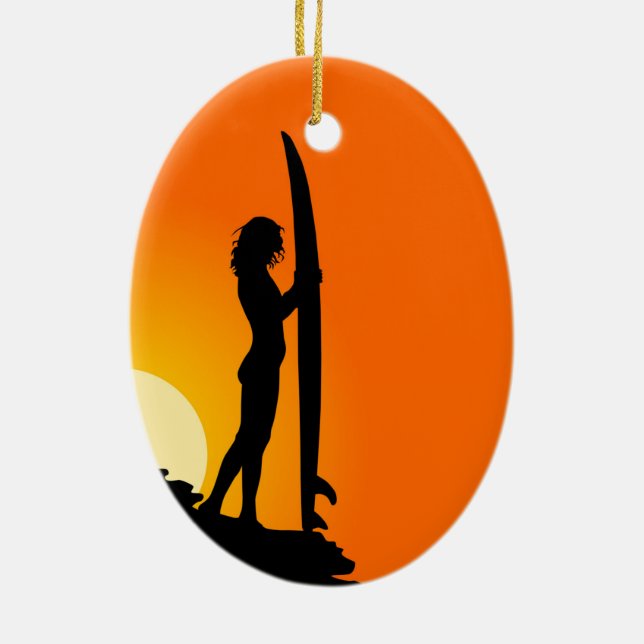 Surfer Girl Ornament (Baksidan)