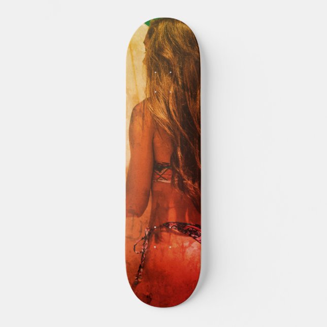 Surfer Girl Skateboard Deck (Framsida)