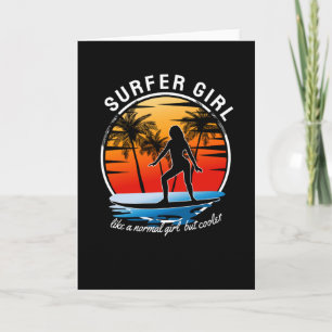 Surfer Girl som en vanlig flicka men koler Kort