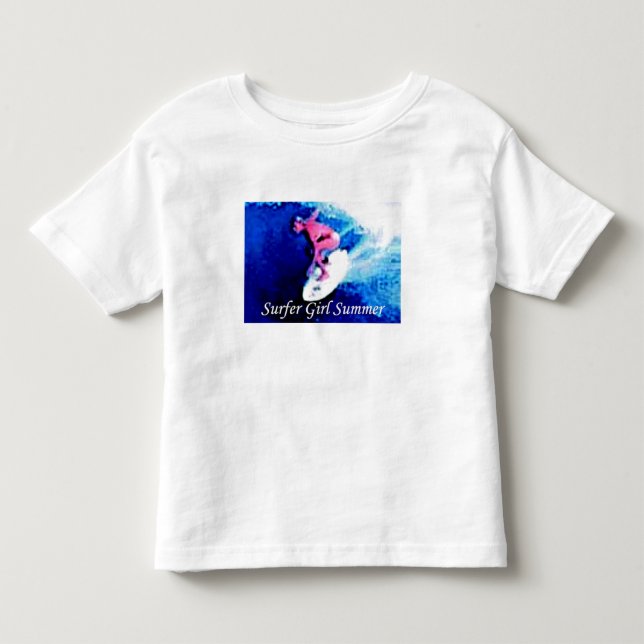 surfer Girl Summer Trademark Småbarn T T-shirt (Framsida)