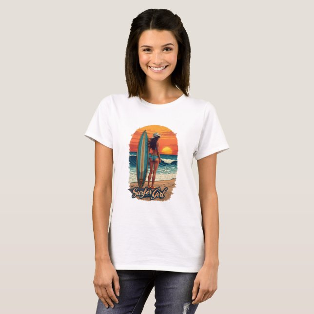 Surfer Girl T Shirt (Hel framsida)