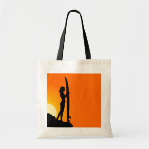 Surfer Girl Tote Bag Tygkasse