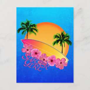 Surfer Girl Vykort
