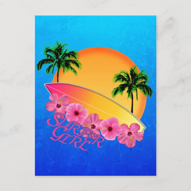 Surfer Girl Vykort (Framsida)