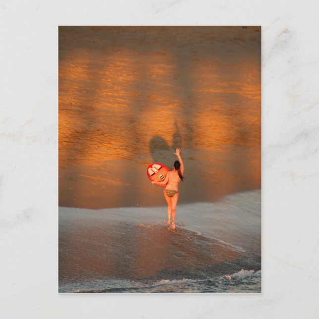 Surfer Girl-vykort Vykort (Framsida)