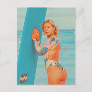 Surfer Girl-vykort Vykort