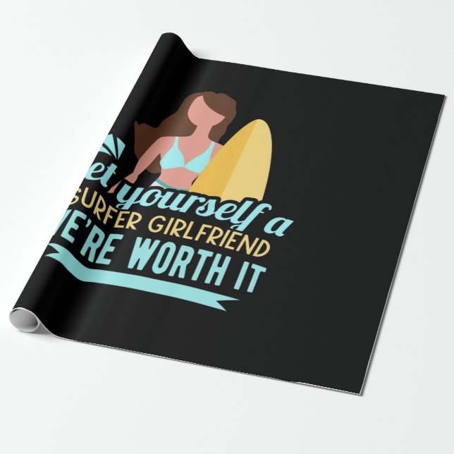 Surfer Girlkompis Presentpapper (Utrullad)