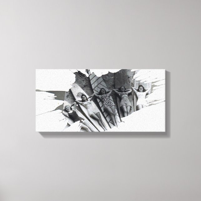 Surfer Girls | Arbetsyta Canvastryck (Framsida)