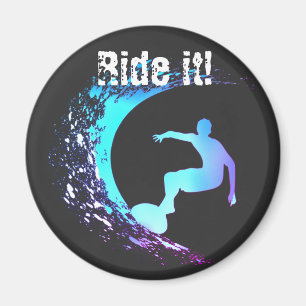 Surfer Graffiti Stil Magnet