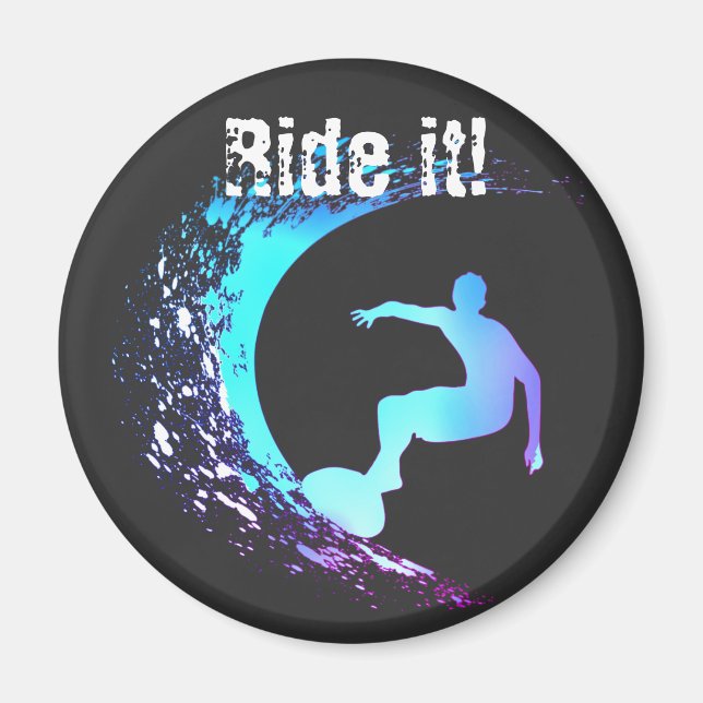 Surfer Graffiti Stil Magnet (Framsidan)