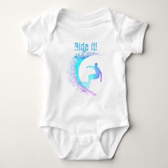 Surfer Graffiti Stil T Shirt (Framsida)
