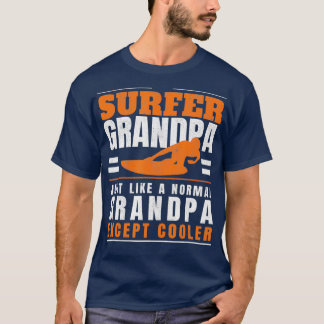 Surfer Grandpa Surfa Grandfather Surfing Far T Shirt
