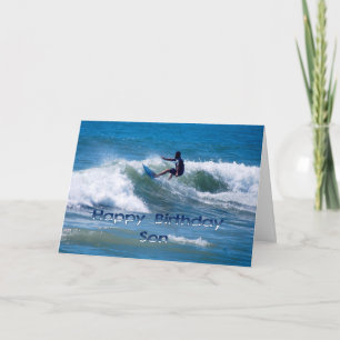 Surfer Grattis på födelsedagen Son Kort